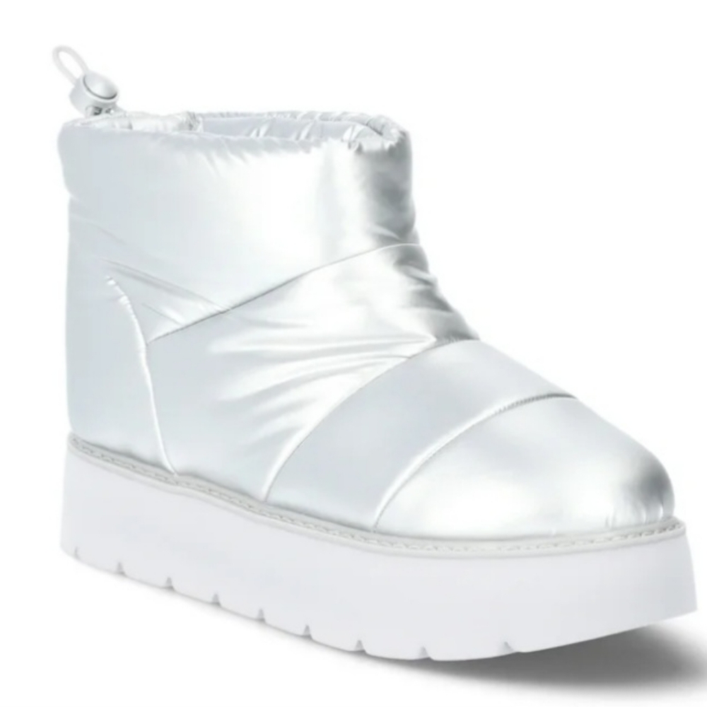 Puffer Boots 8 Metallic Silver Brand New in Box Snow Winter Rain Boot Size 8